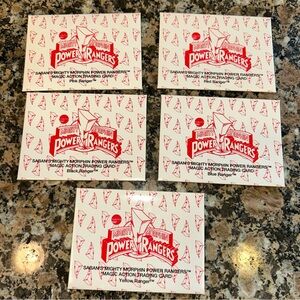 Mighty Morphin' Power Rangers 1995 Avon Magic Action Cards Complete 5 Card Set